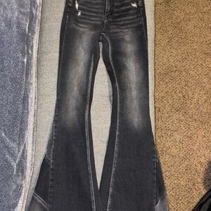 Stylish Gray Flare Jeans